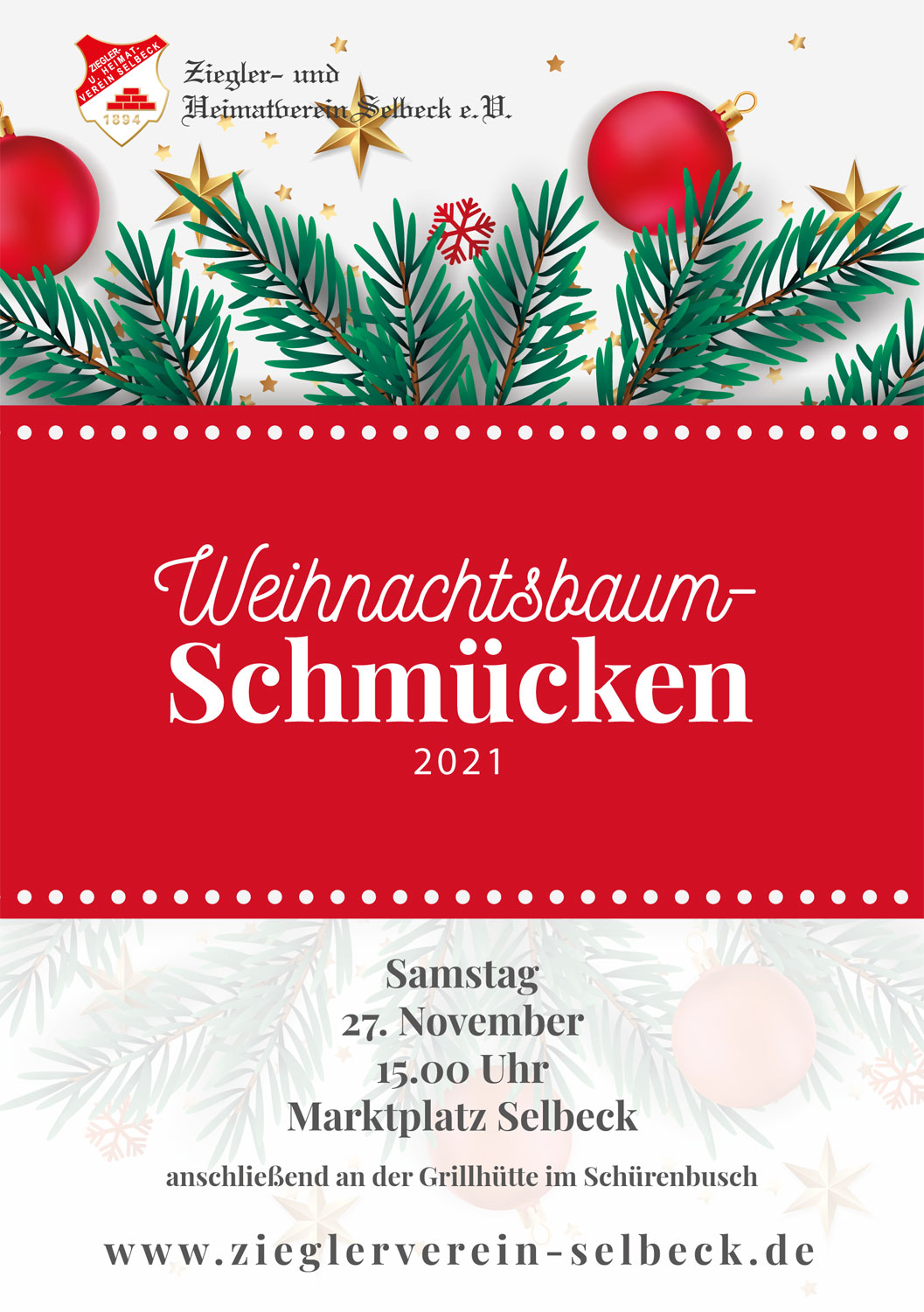 Read more about the article ABSAGE: Weihnachtsbaum-Schmücken 2021